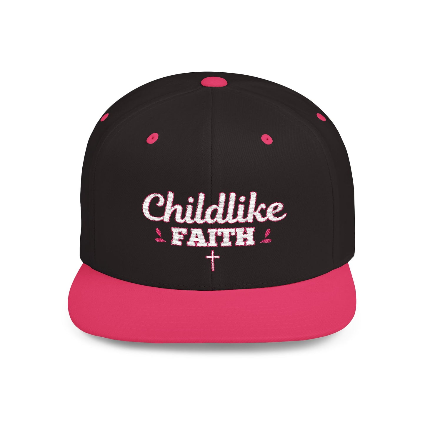 Childlike Faith Snapback- Neon Pink