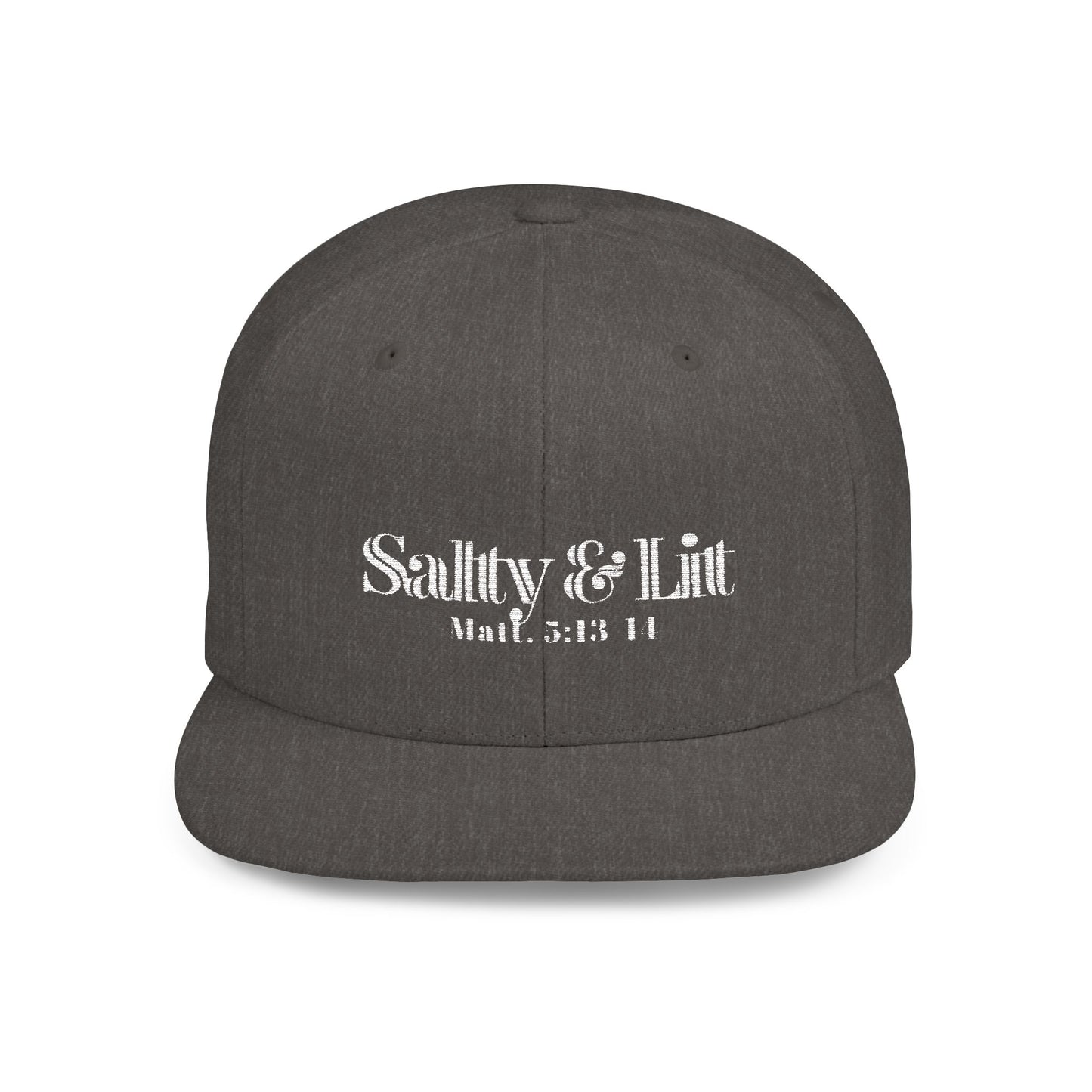 Salty & Lit Snapback- Heather Grey
