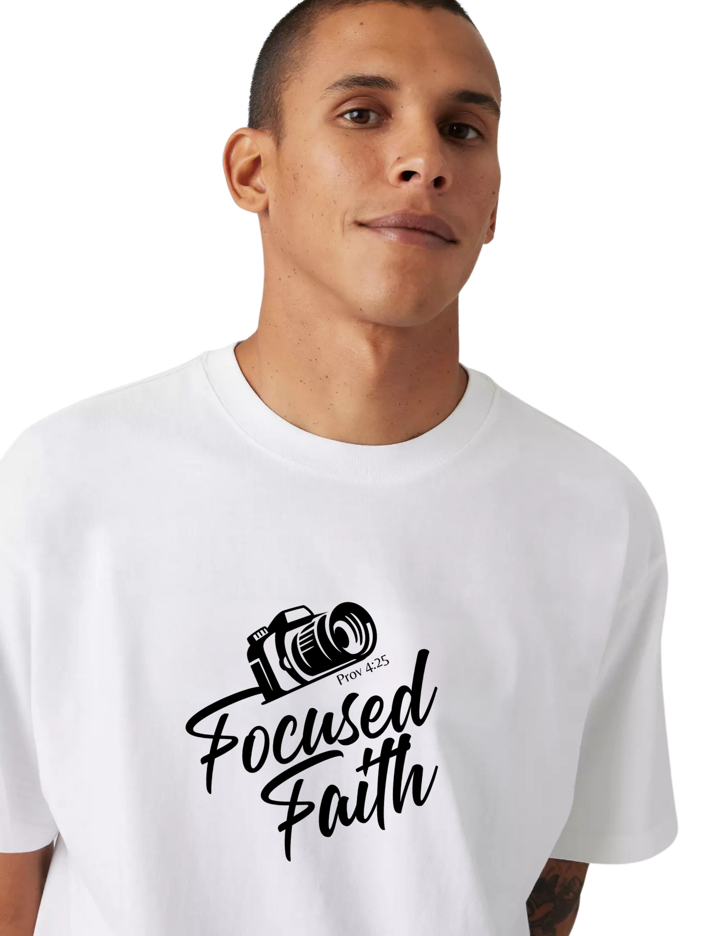 Faith Focused Tee - Black and White