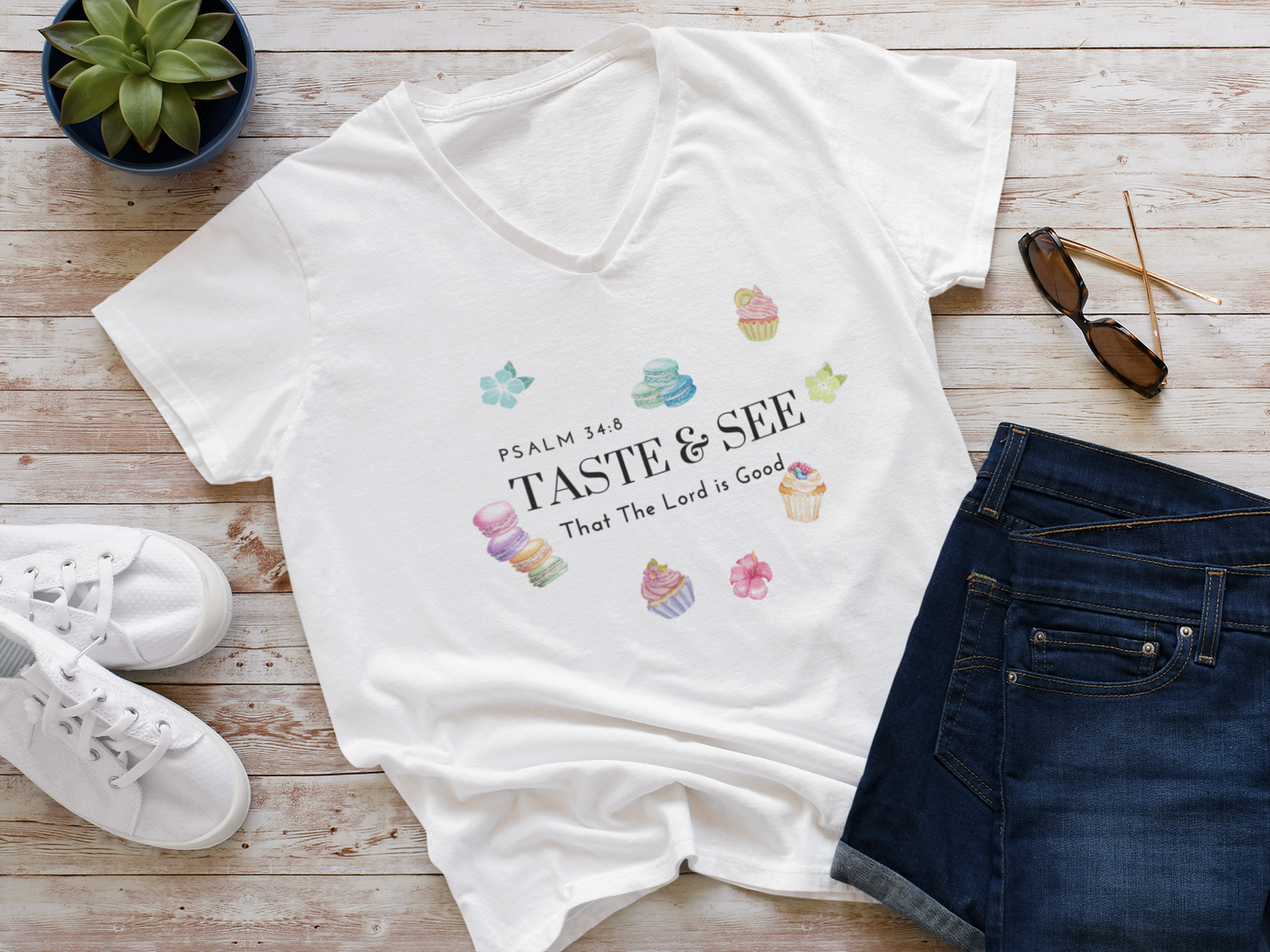 Taste & See V-Neck Tee